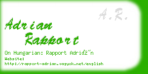 adrian rapport business card